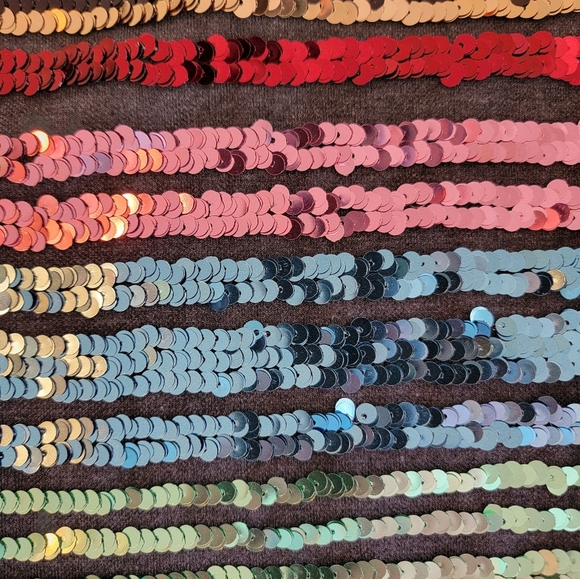 Anthropolgie Womens Moulinette Soeurs Multi Color Sequined Stripped Skirt Size 4 - Picture 8 of 8